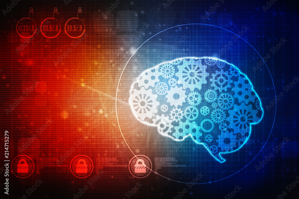 Obraz premium 2d illustration Human health brain 