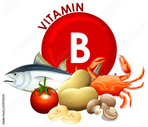 A Set of Vitamin B Food