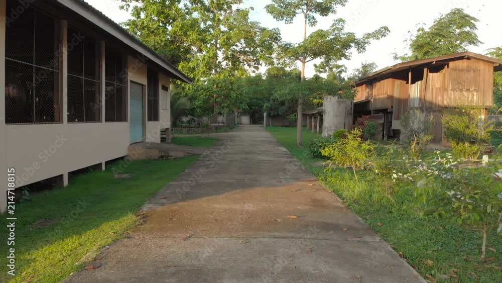 Old public school in Asian country, Thailand Old public school in Asian country, Thailand