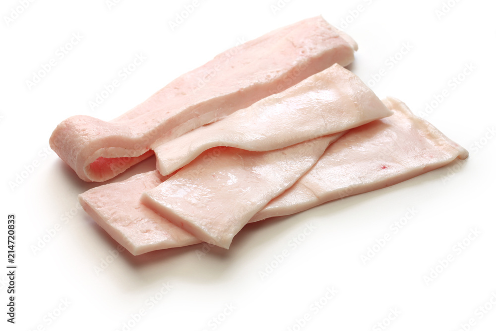 raw fatback, pig fat isolated on white background raw fatback, pig fat isolated on white background