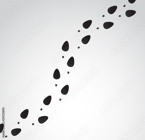 Female high heels trail - vector art.