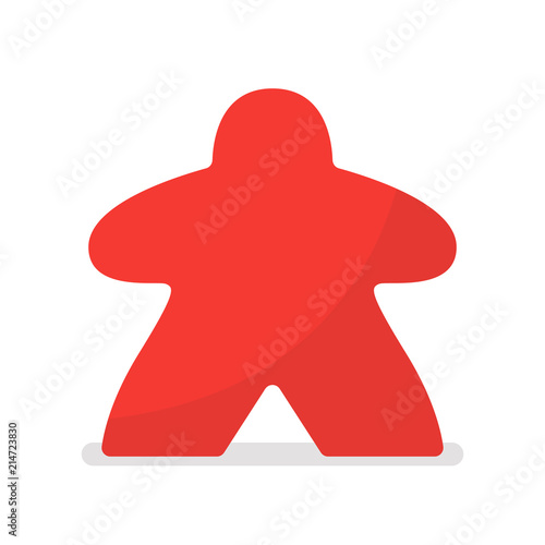 Red meeple vector illustration photo