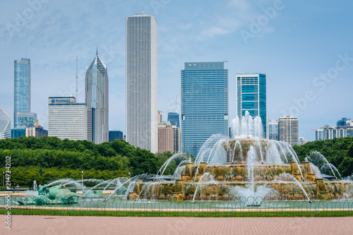 The Buckingham Fountain, in Grant Park, Chicago, Illinois