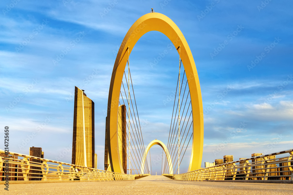 Obraz premium Modern bridge located in Nanjing, China