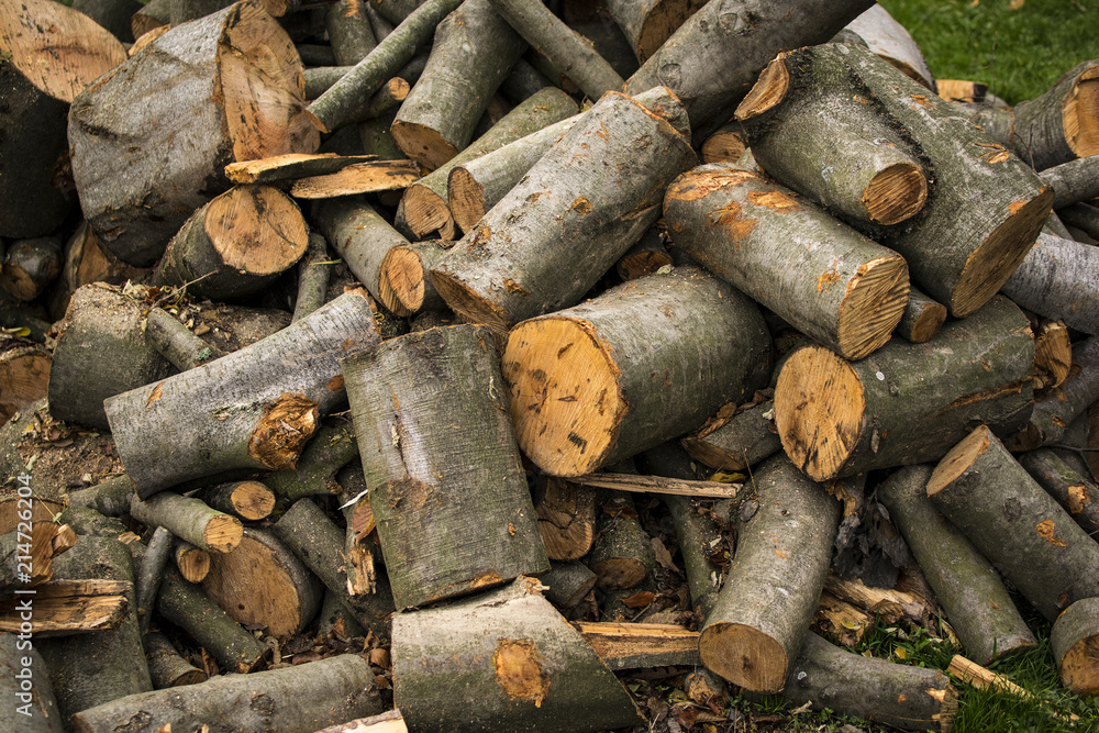 Pile of Firewood, Natural Wooden Background. Pile of Firewood, Natural Wooden Background.