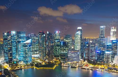 Skyline of Singapore Downtown architecture © joyt