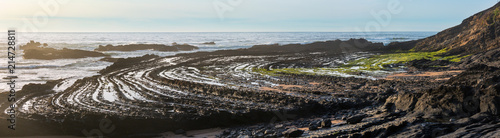Natural amphitheater on beach (Algarve, Portugal).
