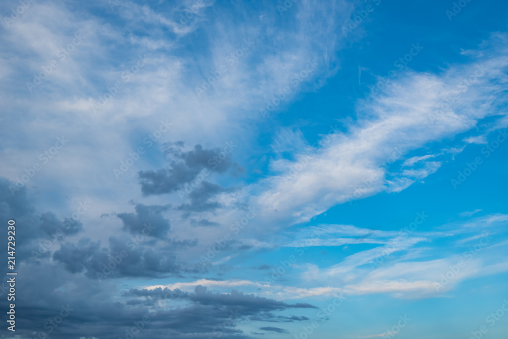 Blue sky with white clouds background Blue sky with white clouds background