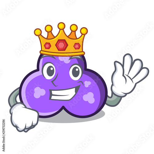 King trefoil mascot cartoon style