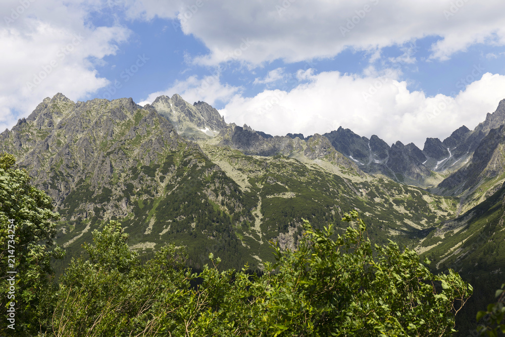 View on mountain Peaks of the High Tatras, Slovakia