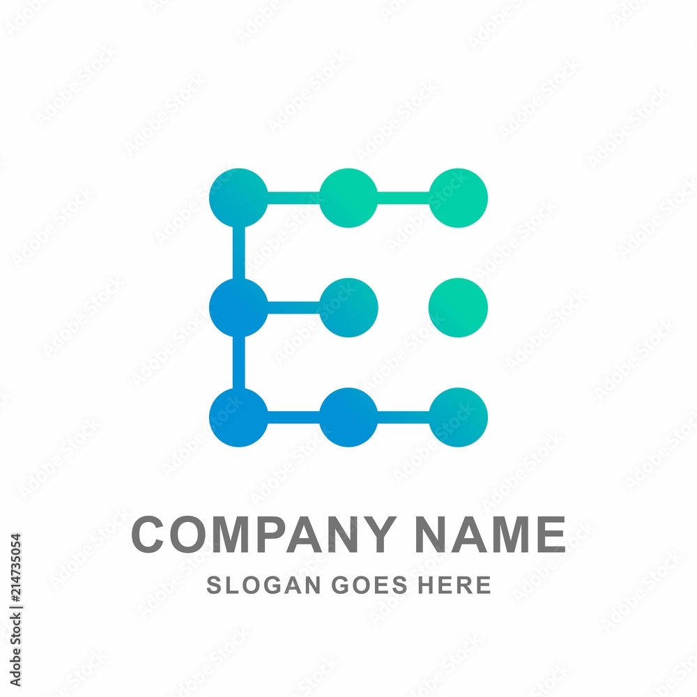 Monogram Letter E Circle Dots Digital Link Connection Technology Computer Business Company Stock Vector Logo Design Template Monogram Letter E Circle Dots Digital Link Connection Technology Computer Business Company Stock Vector Logo Design Template