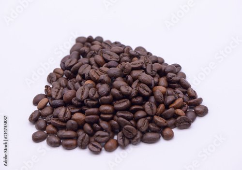 Coffee bean on white background