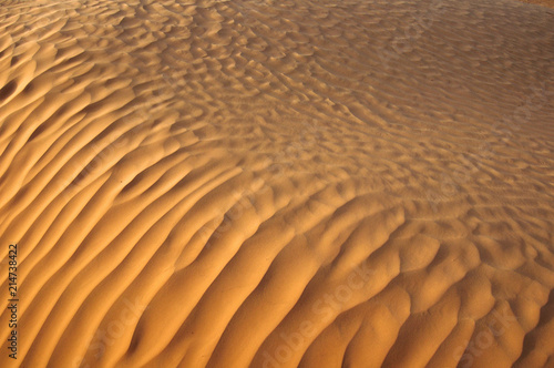 sandy dune at Big Sahara desert. Tunisie. Africa