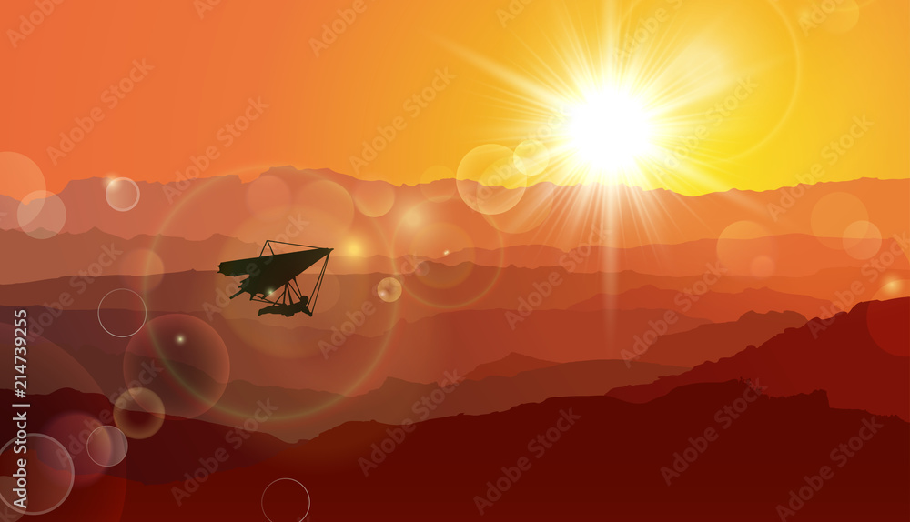 Paraglider, Sunset, Sky
