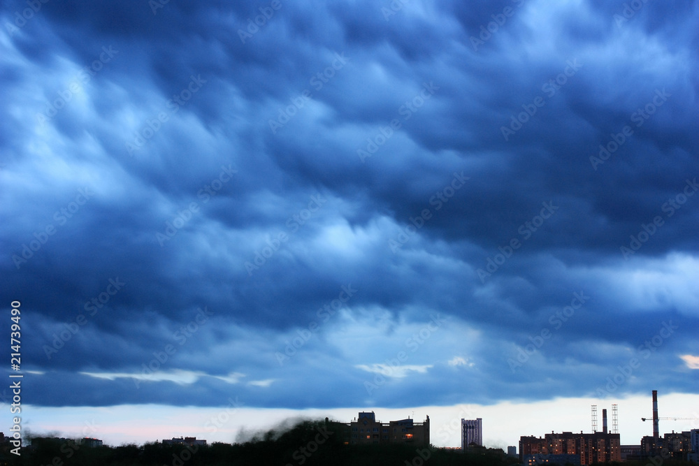 Storm clouds over the city