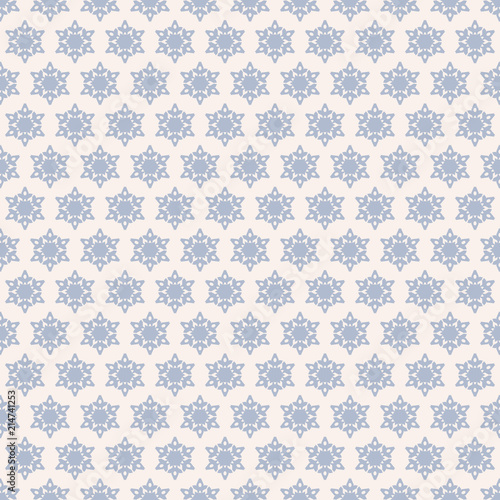 abstract seamless pattern. Light blue snowflakes