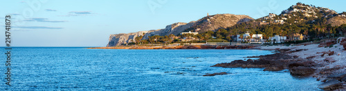 Summer sea rocky coast and cape view, Spain © wildman