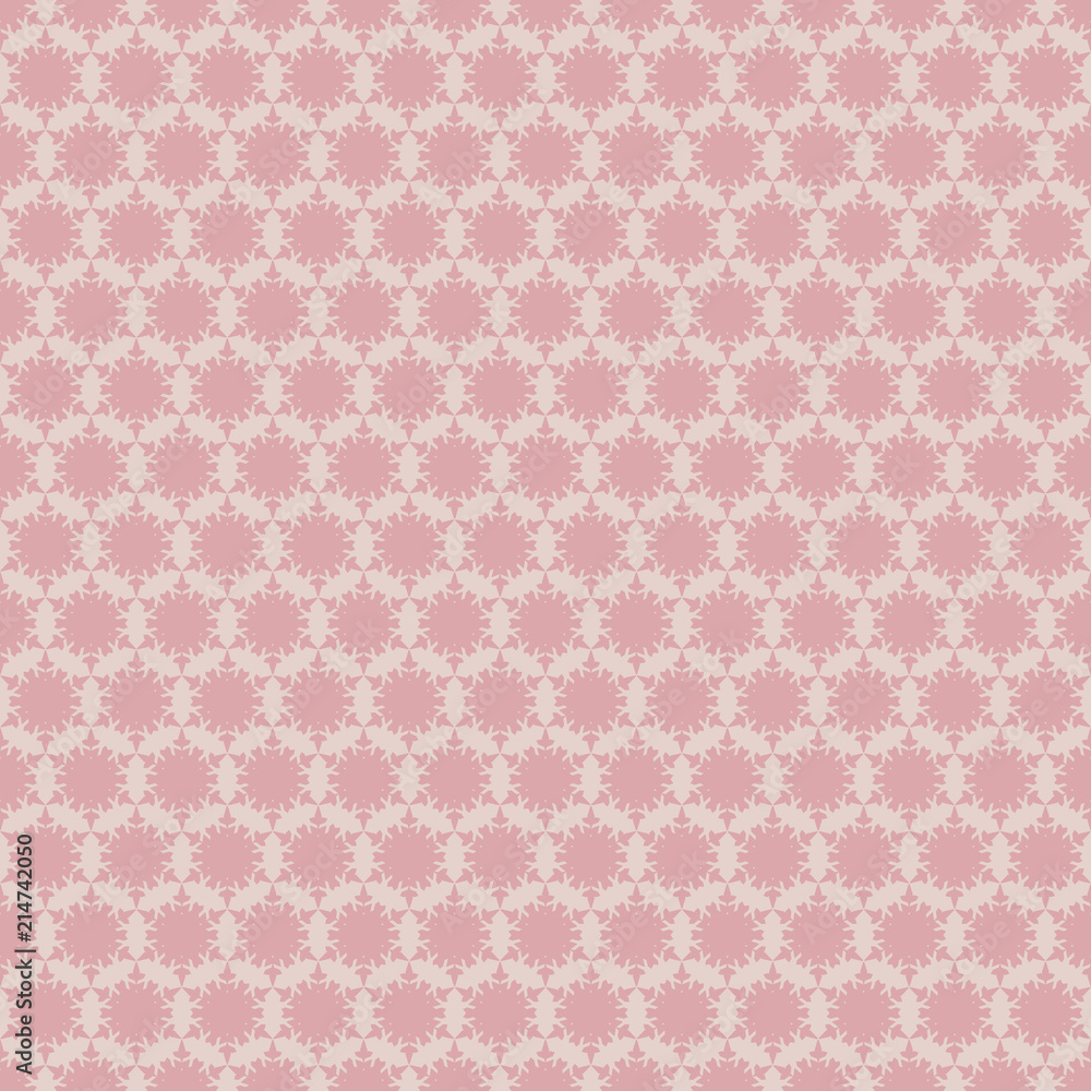 abstract seamless pattern. Pink snowflakes abstract seamless pattern. Pink snowflakes