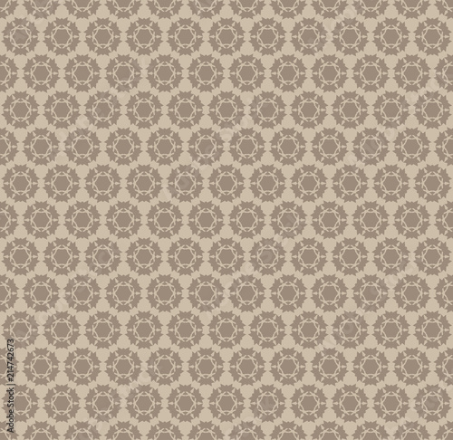 abstract seamless pattern. Brown ornament © Nobelus
