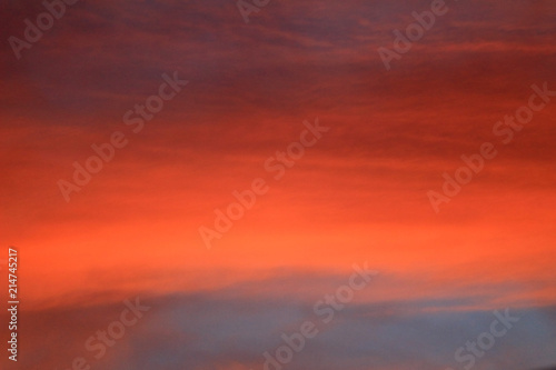 Evening sky and red cloud landscape © Wako