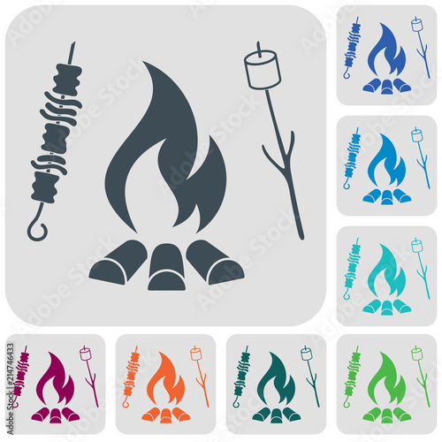 Grilled zephyr and  kebab icon