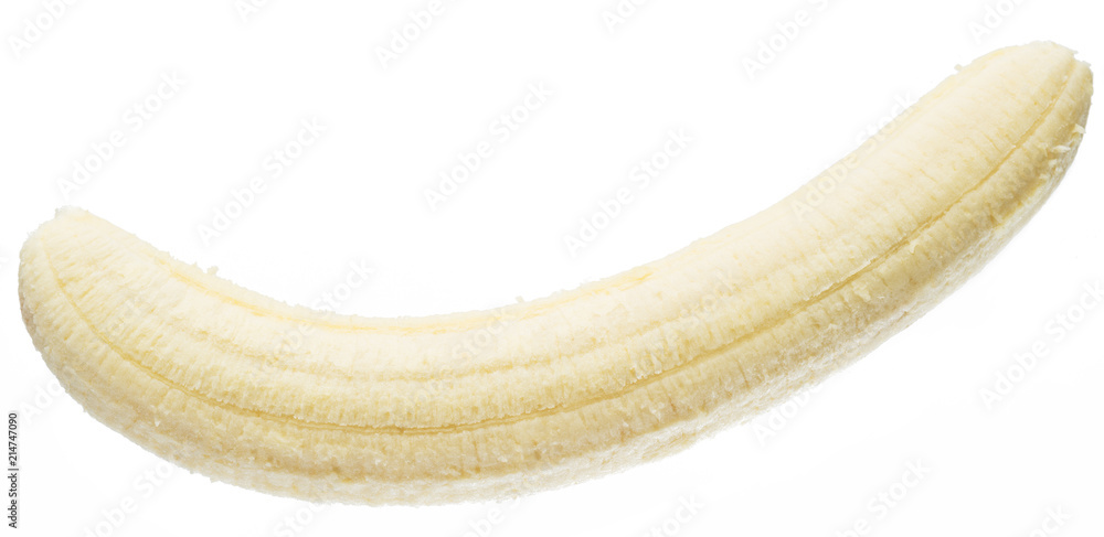 Peeled banana on the white background. Peeled banana on the white background.