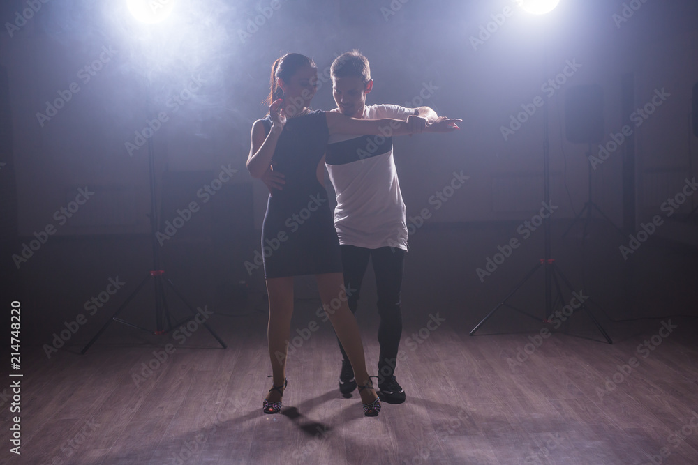 Young love couple dancing social danse kizomba or bachata. Young love couple dancing social danse kizomba or bachata.