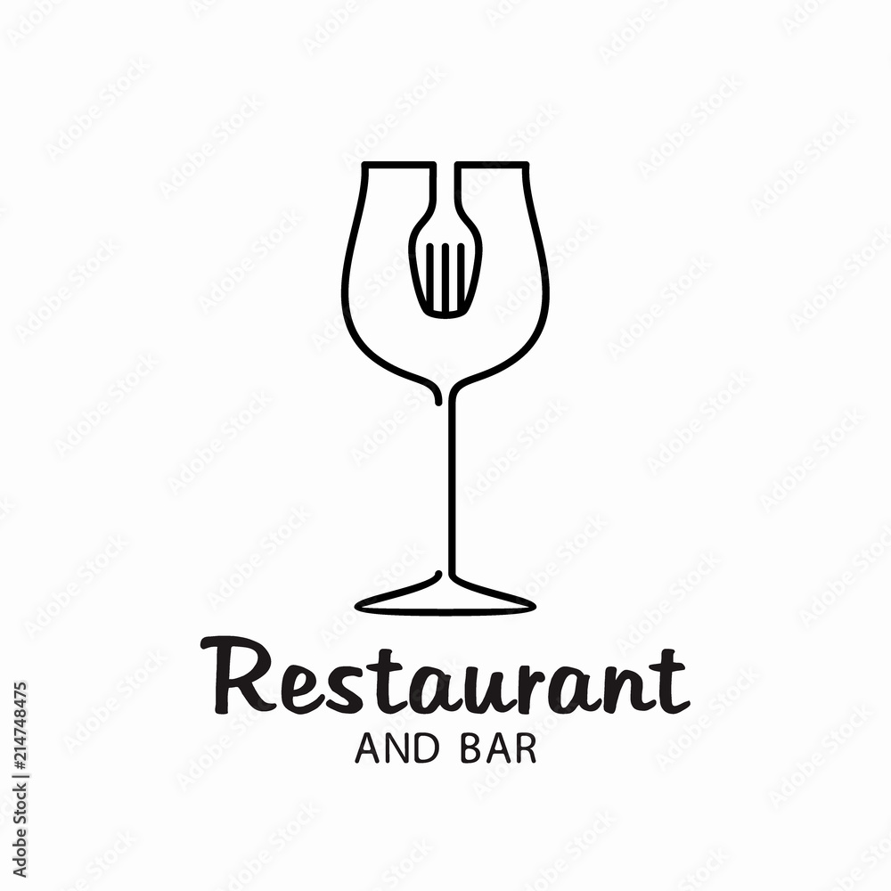 Spoon and Glass Logo Design For Restaurant Logo Spoon and Glass Logo Design For Restaurant Logo