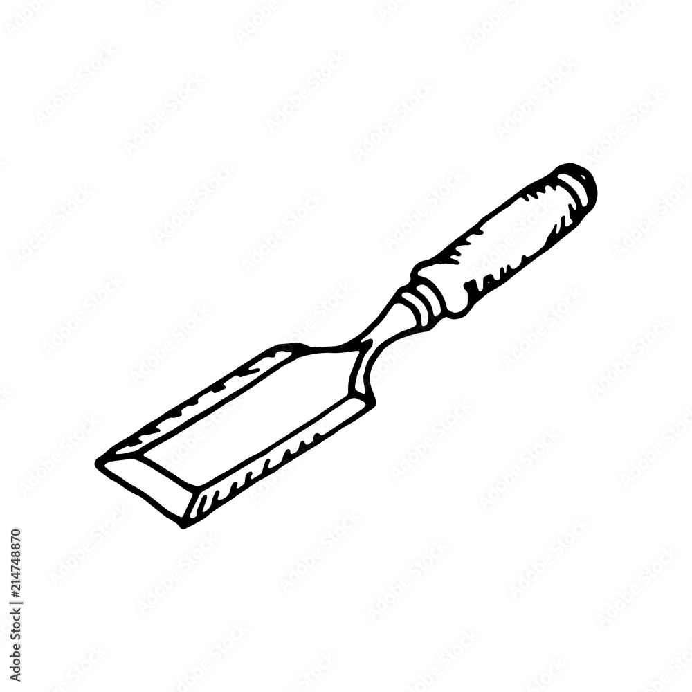 Chisel Hand Drawn Doodle Sketch in Pop Art Style Stock Vector   Illustration of inscription craft 134767138