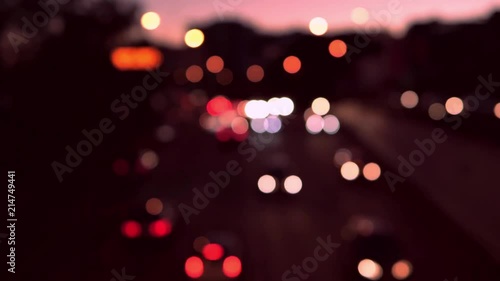 A Bokeh video of driving cars in Brisbane. photo