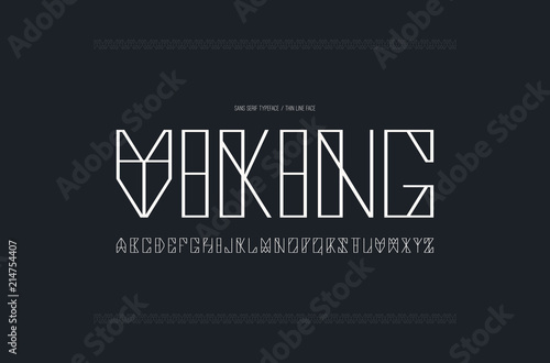 Geometric sans serif font in timbered house style