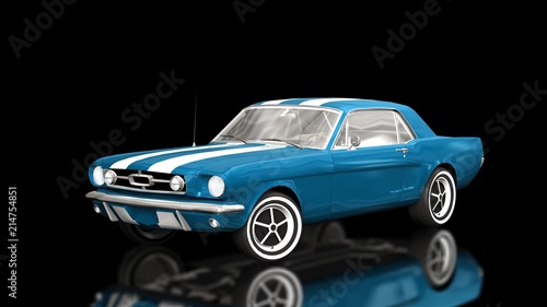blue Classical Sports Car