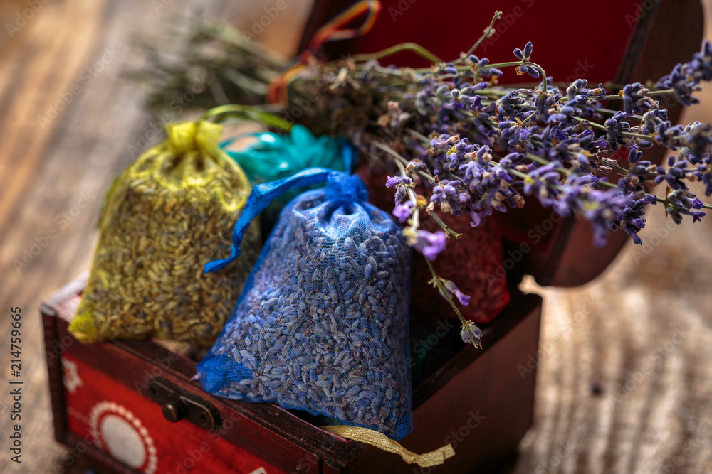 Aromatherapy with lavender sachets