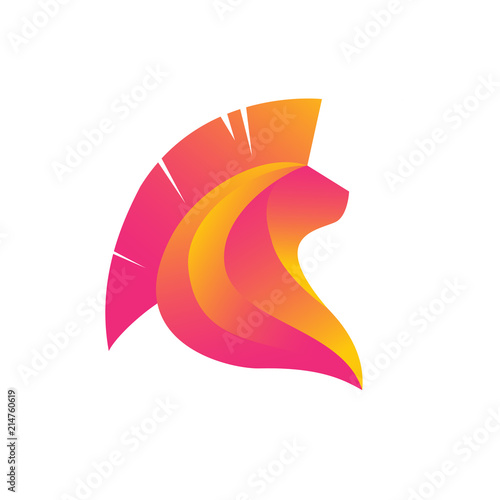 Fototapeta Naklejka Na Ścianę i Meble -  Lion head color logo