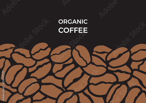 Vector template. Set of different coffee bean