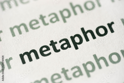Tableau sur toile word metaphor printed on paper macro