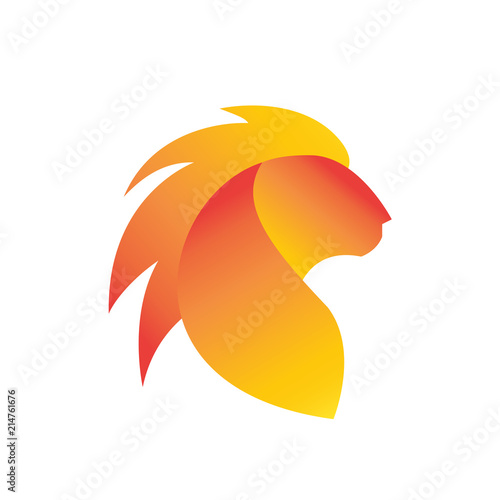 Fototapeta Naklejka Na Ścianę i Meble -  Lion head color logo