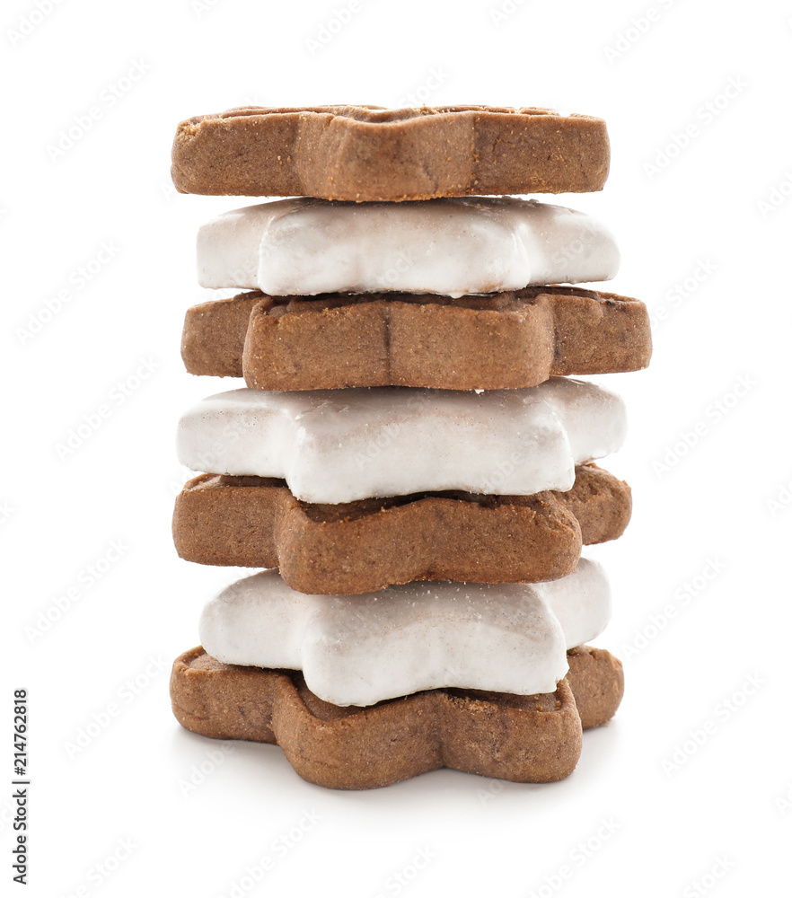 Sweet tasty cookies on white background Sweet tasty cookies on white background