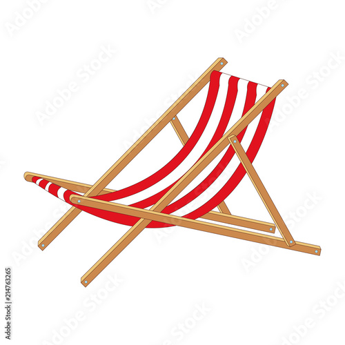 Beach sunchair isolated vector illustration graphic design