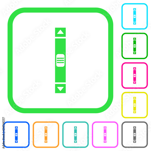 Vertical scroll bar vivid colored flat icons