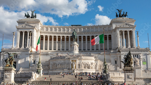 View of Altare della Patria from Piazza Venezia photo