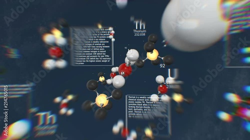 Abstract Molecule Background. Chemical elements