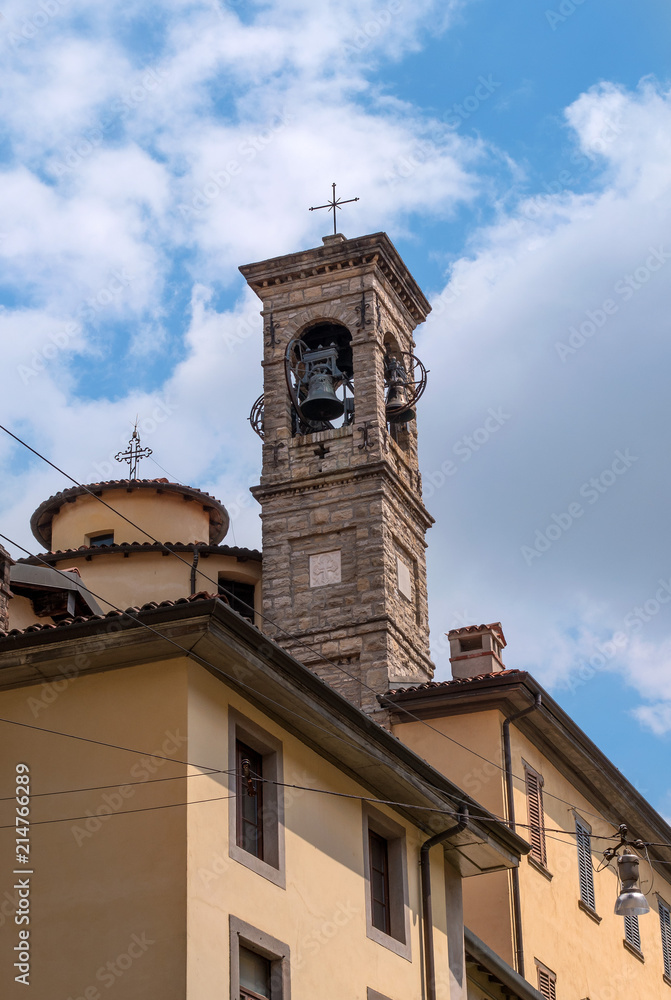 Church tower of San Vigilio in Bergamo. Italy