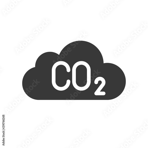 Carbon monoxide on cloud, pollution 
 icon