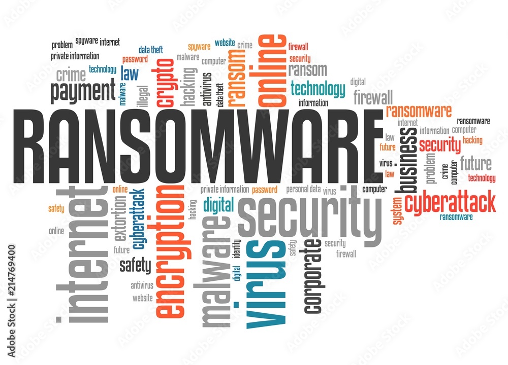 Ransomware word cloud