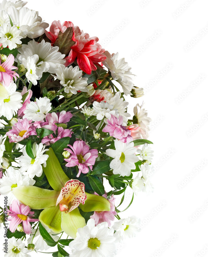 isolated image of festive flowers closeup isolated image of festive flowers closeup