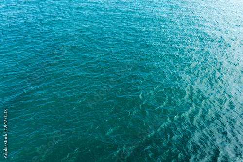 Texture of calm azure sea, background