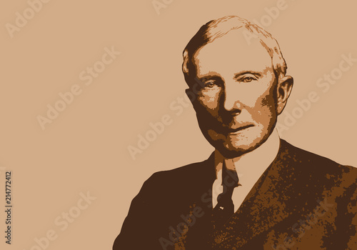 Rockefeller - portrait - milliardaire - personnage - historique - célèbre - capitalisme - américain photo