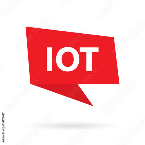 IOT (internet of things) on speach bubble- vector illustration