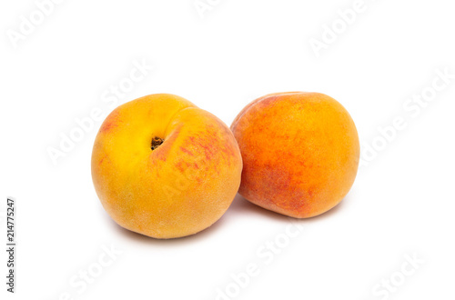 yellow peach called percoca on white